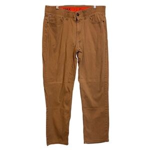 Urban Pipeline Max Flex Mens 32x30 Relaxed Straight Pants Tan Khaki Cotton Blend